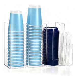 4-Compartment Acrylic Coffee Cup Organizer – Yosham