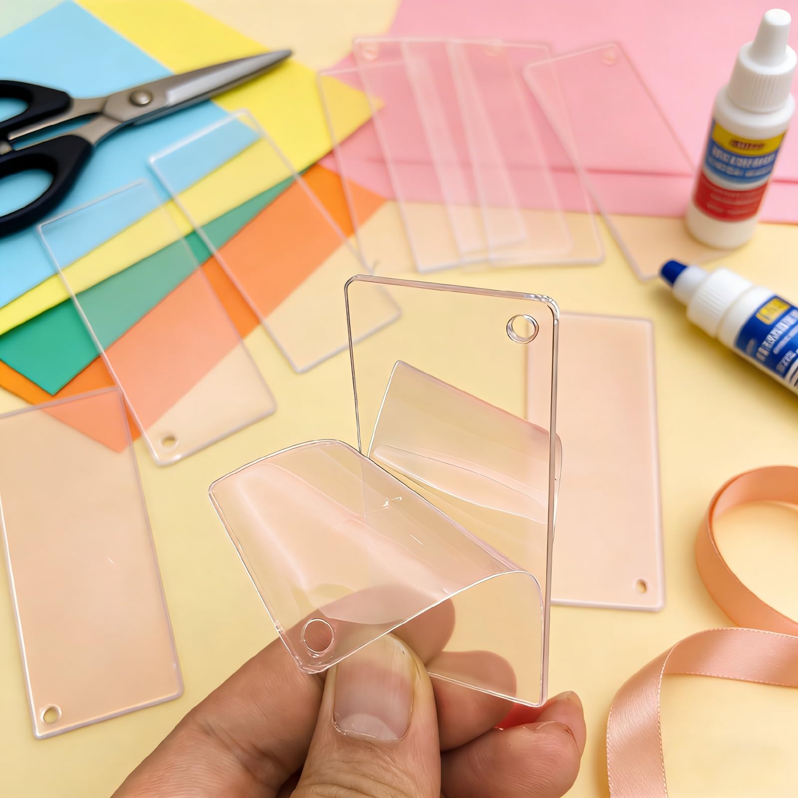 Clear Acrylic Round Blanks, 3" Circles, 50-Pack — Clear – view 3