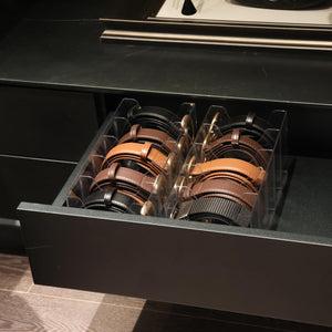 Clear Acrylic Belt Organizer, 5-Slot, 2-Pack – Yosham