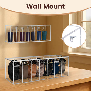 Acrylic Belt Organizer with Dust Cover – Yosham