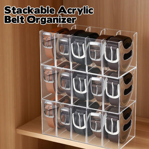 Stackable Acrylic Belt Organizer, 3-Pack – Yosham