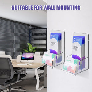 Acrylic Wall-Mount Brochure Holder Rack, 2-Pack – Yosham