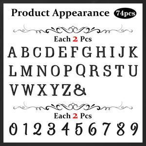 Acrylic Cake Topper Letters & Numbers, 74 Pcs – Yosham