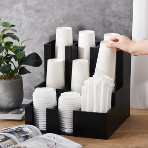 Vertical Wood Coffee Cup Dispenser, 9-Slot – Yosham