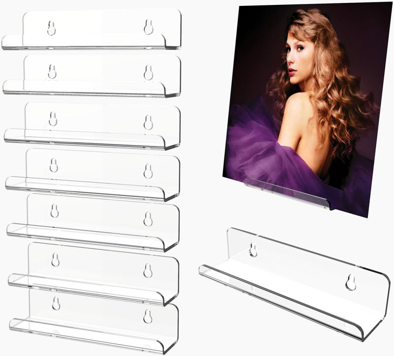 7-Inch Acrylic Vinyl Record Wall Shelves, 8-Pack – Yosham