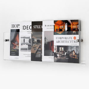 Clear Acrylic Wall Magazine Holder, Pack of 2 – Yosham