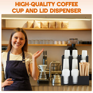 Vertical Wood Coffee Cup Dispenser, 9-Slot – Yosham