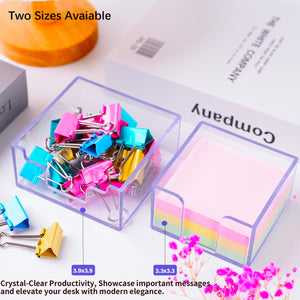 Clear Acrylic Sticky Note Holder, 3x3 – Yosham