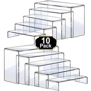 Large Clear Acrylic Display Risers, 10 Pcs – Yosham