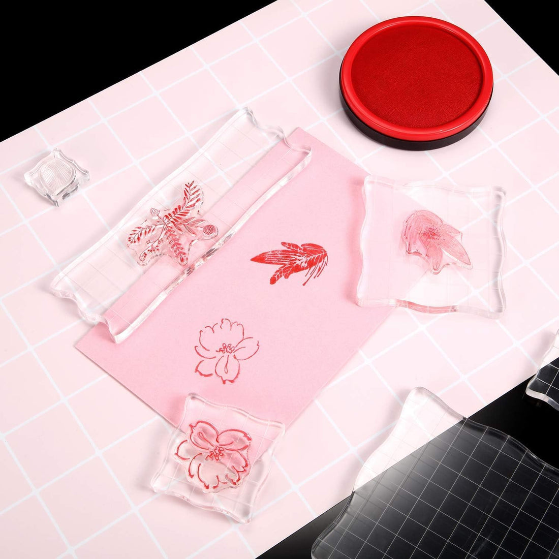 Acrylic Stamp Blocks Set, 7 Sizes for Crafting – view 4