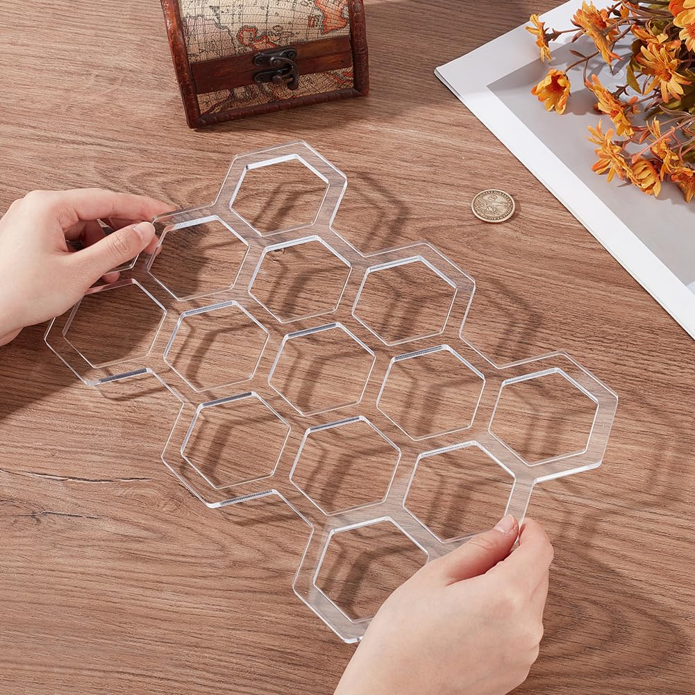 Acrylic Honeycomb Stencil Template, 11.7" x 7.8" – view 3