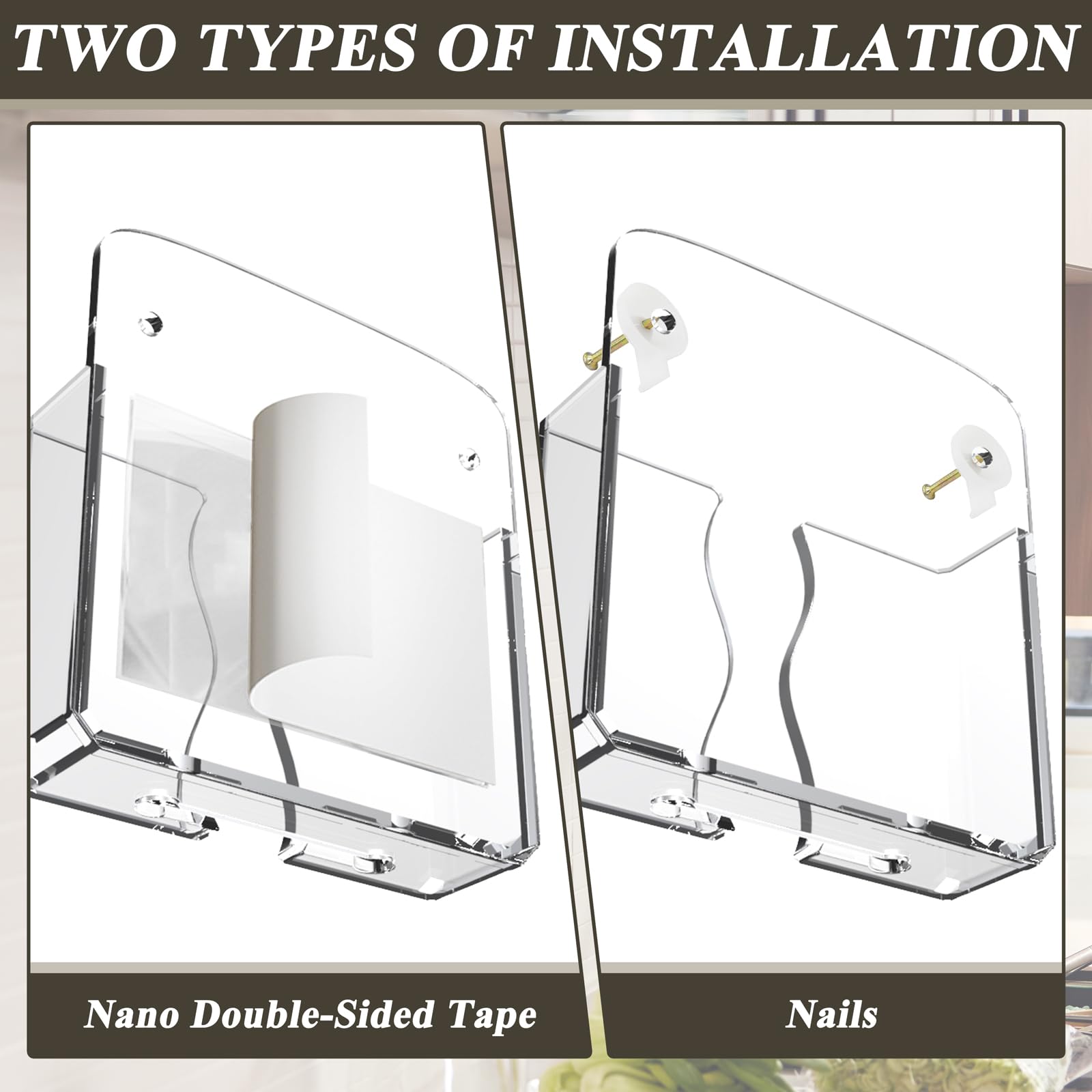 Transparent Wall-Mount Phone Holder, Pack of 2 – view 4
