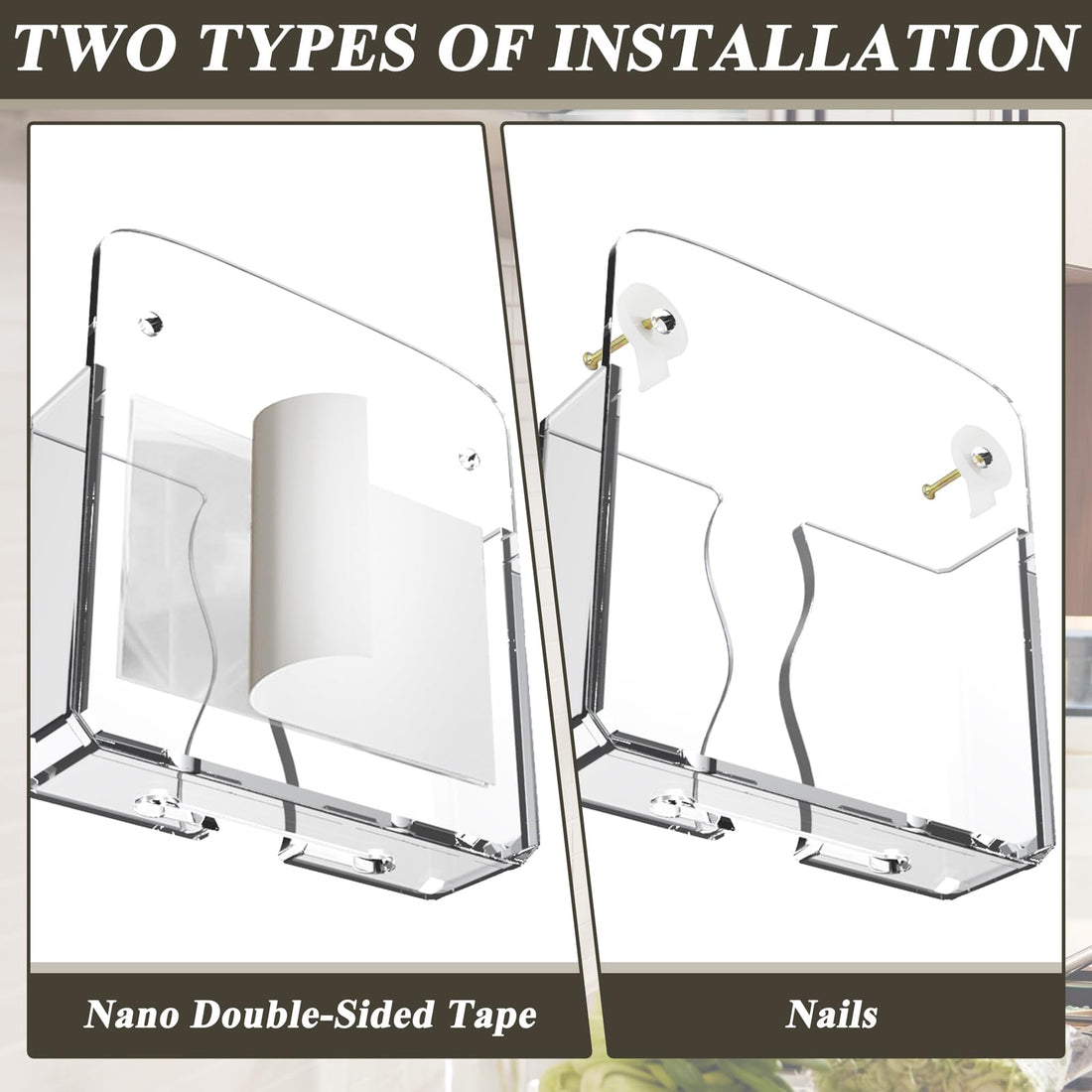 Transparent Wall-Mount Phone Holder, Pack of 2 – view 4