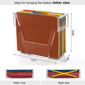 Acrylic Hanging File Organizer, Letter Size – Yosham