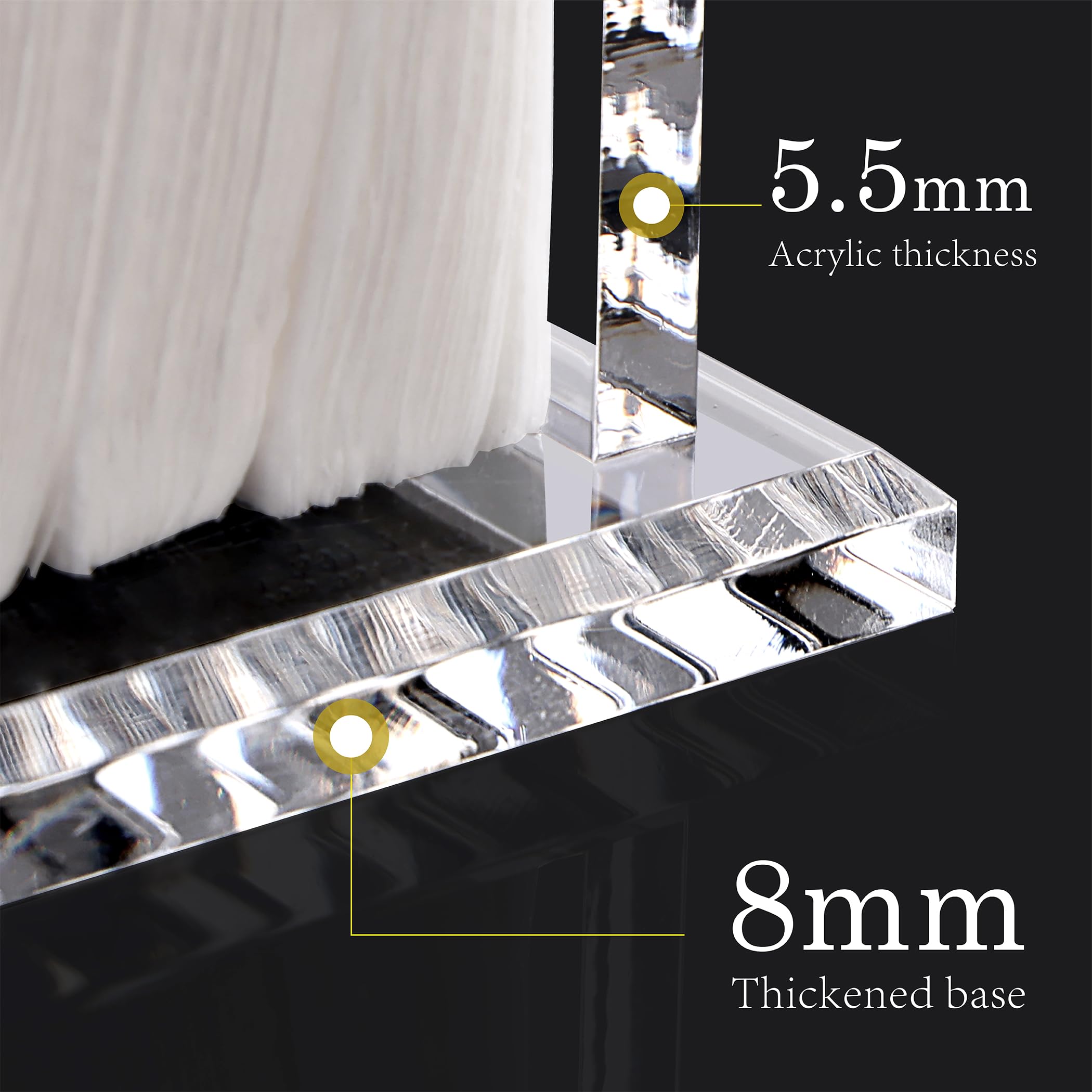 Clear Acrylic Cocktail Napkin Stand, 5.75 in – view 4