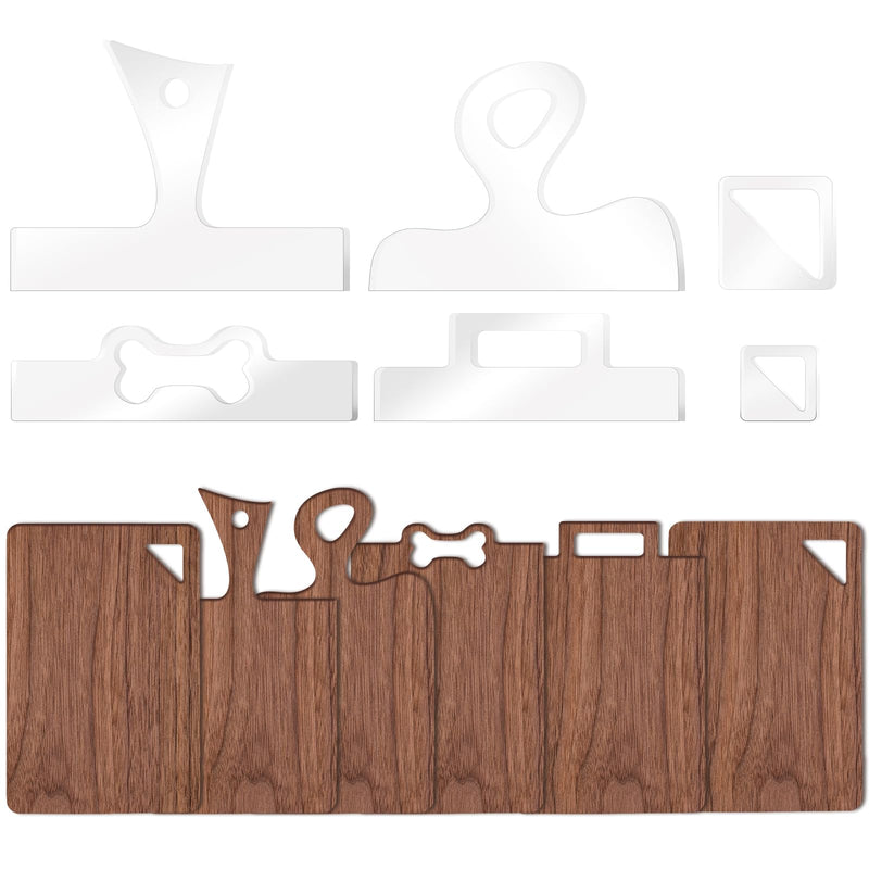 Acrylic Charcuterie Handle Templates, 6-Pc Style 2 – Yosham