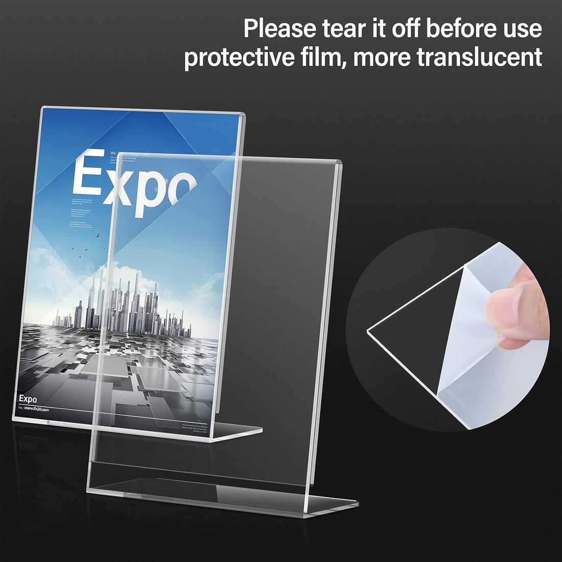 11x8.5 Acrylic Table Sign Holder, Pack of 6 – Yosham