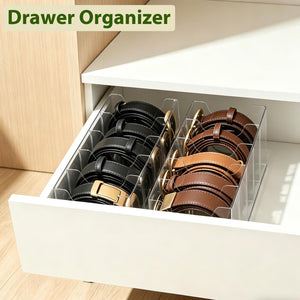 Clear Acrylic Belt & Tie Organizer, 2 Pack – Yosham