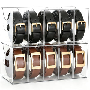 Clear Acrylic Belt & Tie Organizer, 2 Pack – Yosham