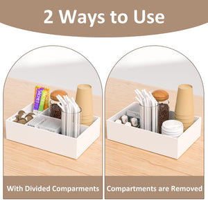 White Acrylic Coffee Station Organizer Tray – Yosham