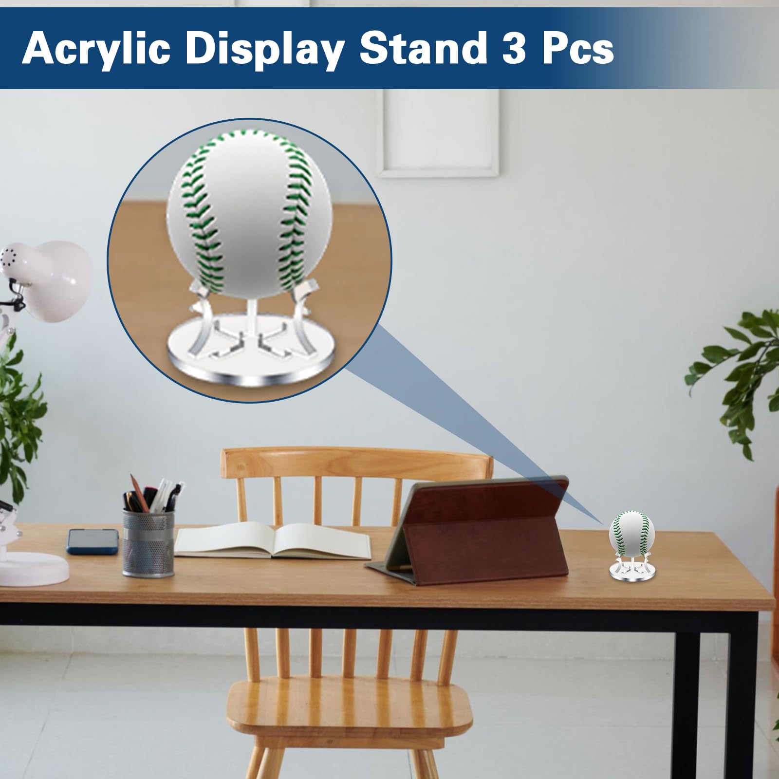 Acrylic Baseball Display Stand, Set of 3 – view 5