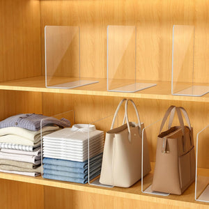 Acrylic Shelf Dividers for Wardrobe, 4 Pk – Yosham
