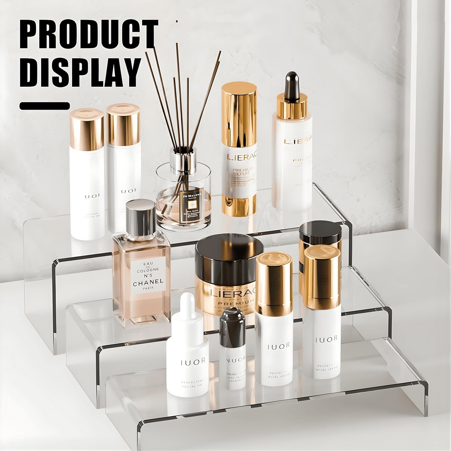 5mm Thick Acrylic Display Risers, 3-Tier – Yosham