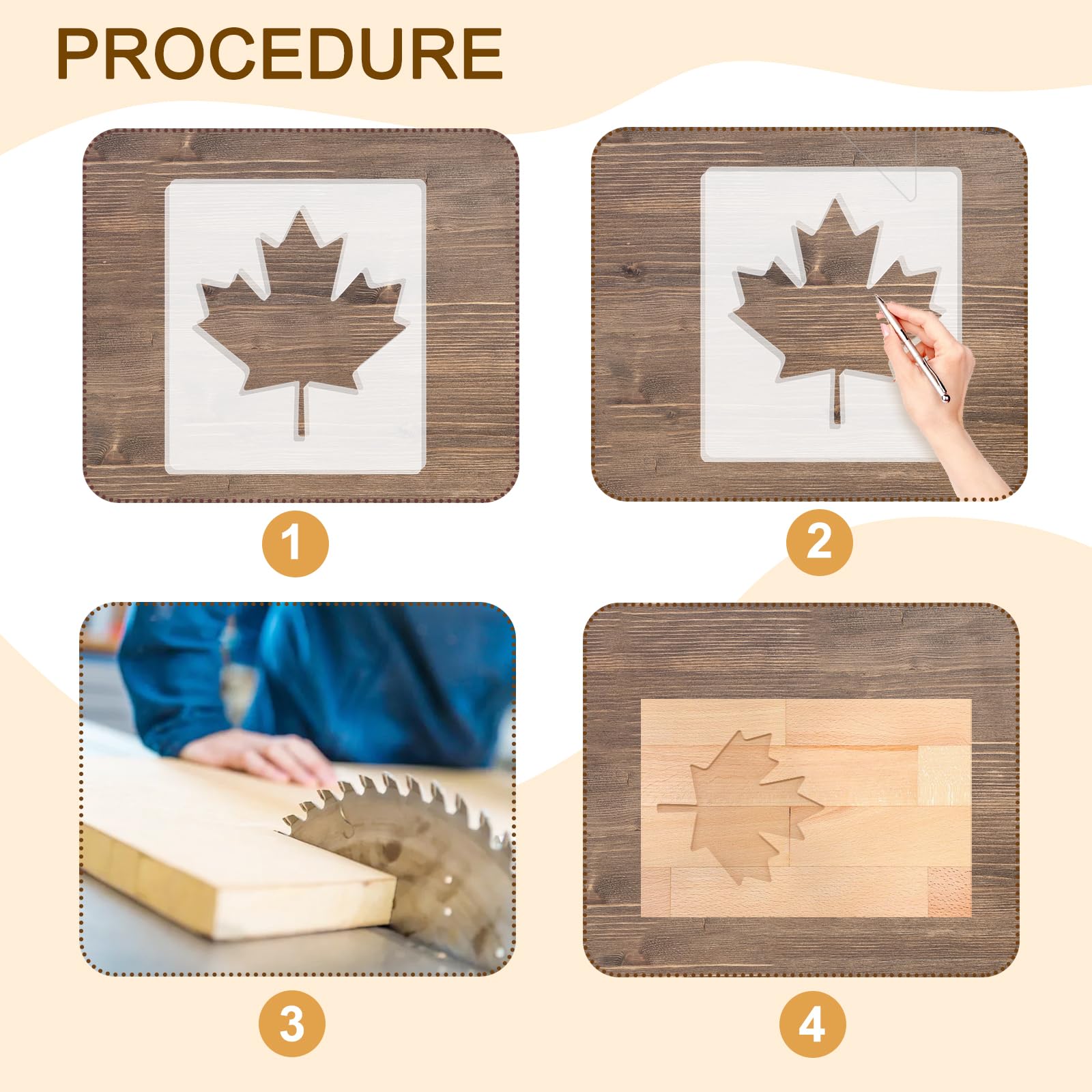 Maple Leaf Acrylic Router Inlay Template – view 4