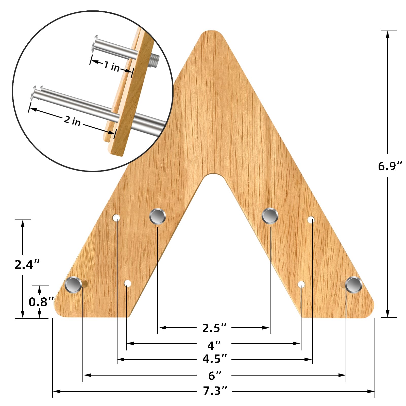 Wooden Frame Display Stand with Steel Pegs – view 6