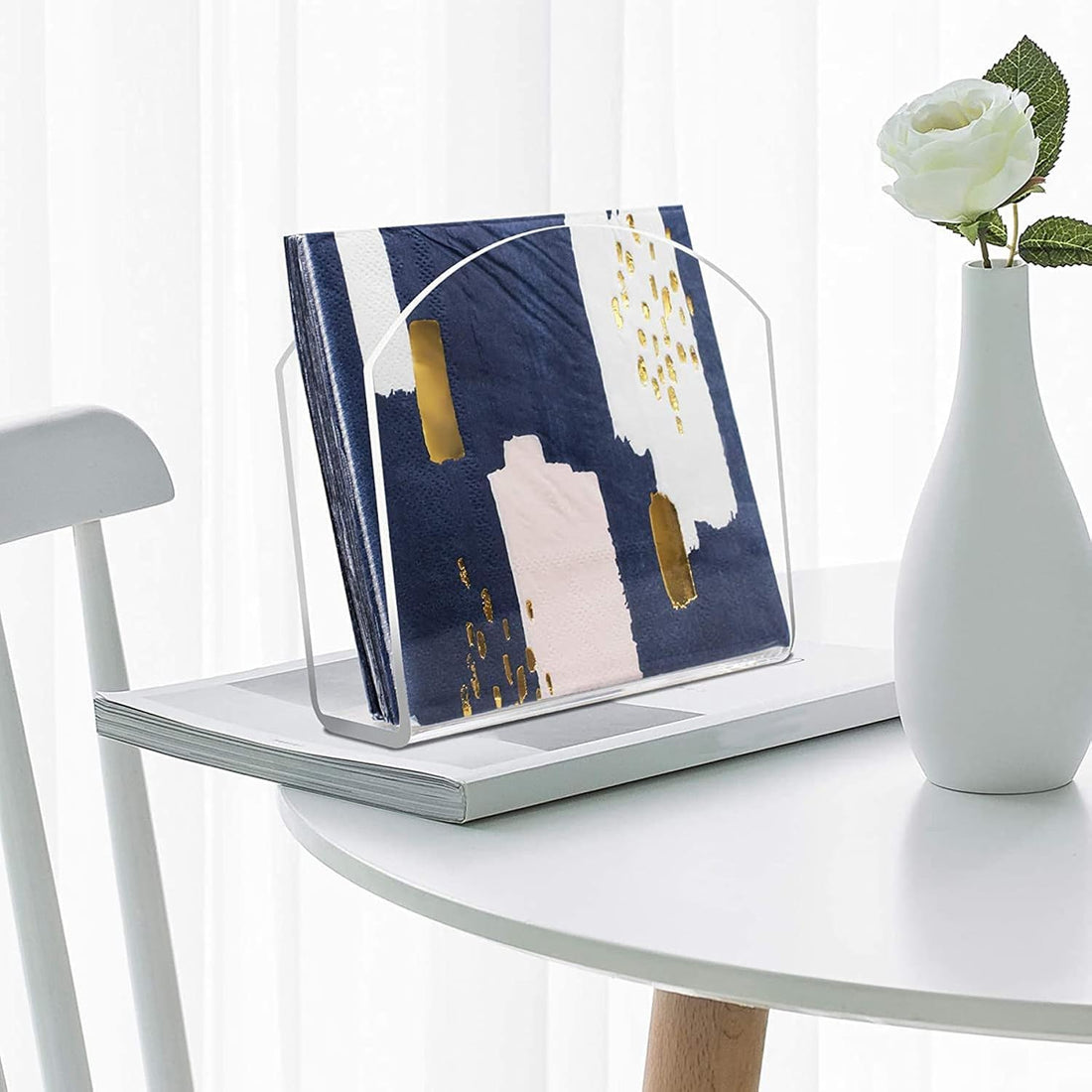 Clear Acrylic Arch Napkin Stand for Dining Table – view 3