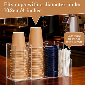 4-Compartment Acrylic Coffee Cup Organizer – Yosham