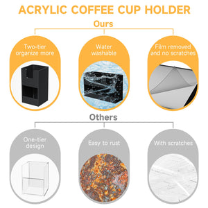 2-Tier Acrylic Coffee Cup & Condiment Organizer – Yosham