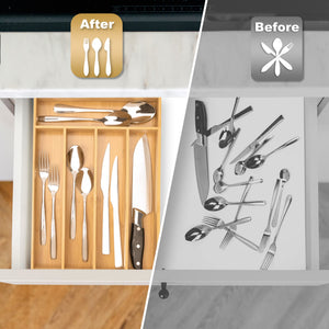 Expandable Cutlery Drawer Organizer, 2 Compartments – Yosham