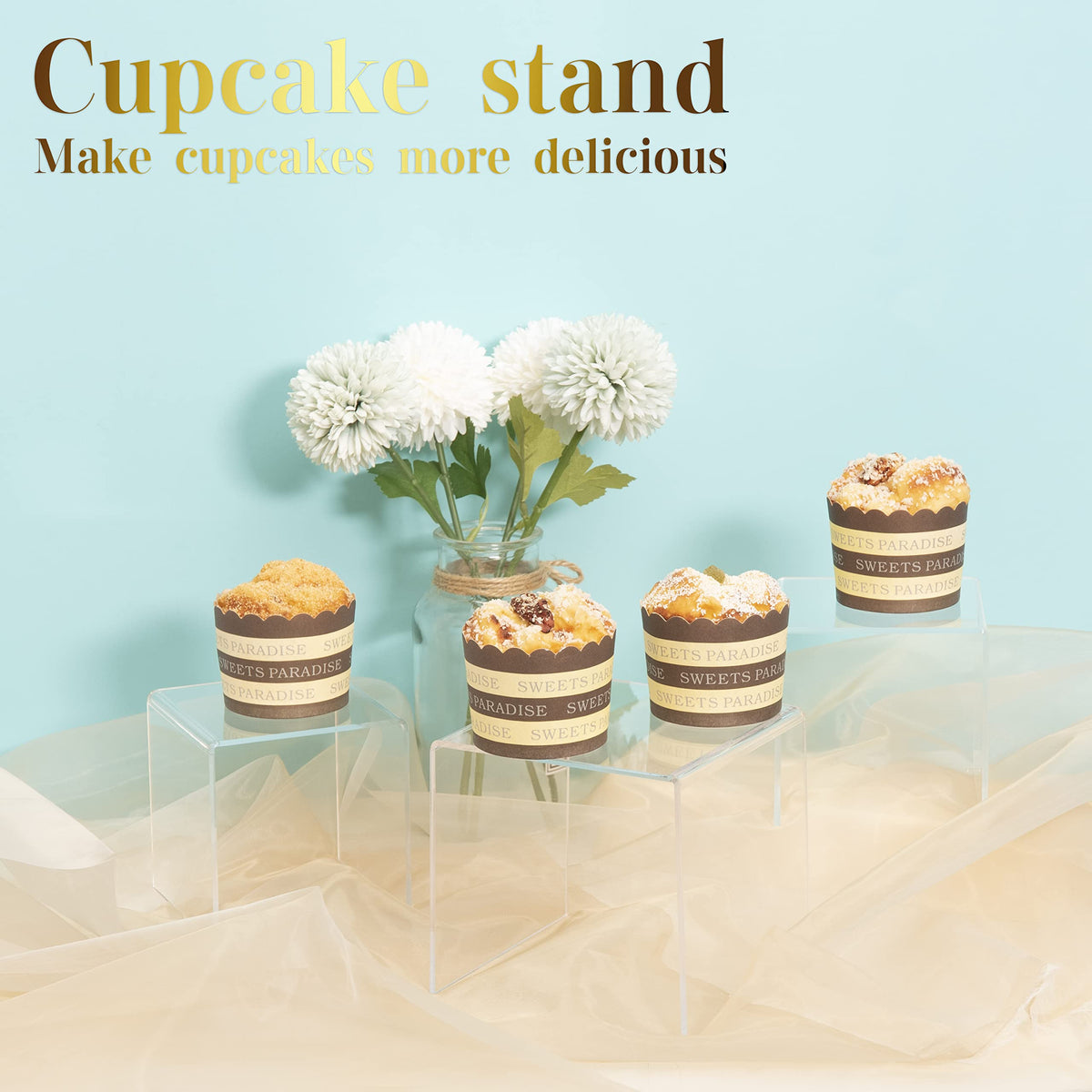 A cupcake stand in seconds