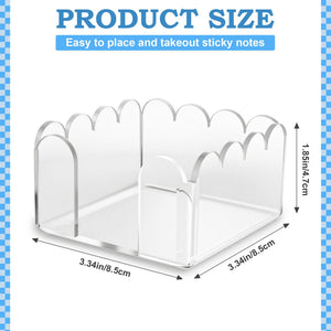 Scalloped Acrylic Sticky Note Holder, 3x3 – Yosham