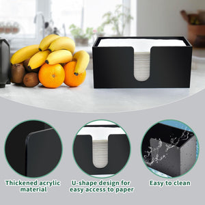 Black Acrylic Countertop Paper Towel Holder – Yosham
