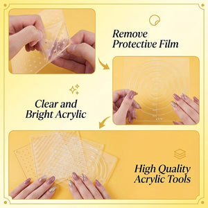 Acrylic Sashiko Embroidery Stencils, 5 Pc – Yosham