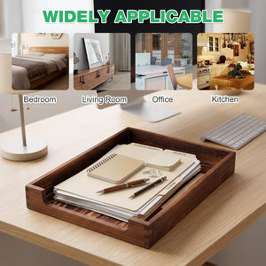 Wooden Letter Tray Desktop Organizer – Yosham