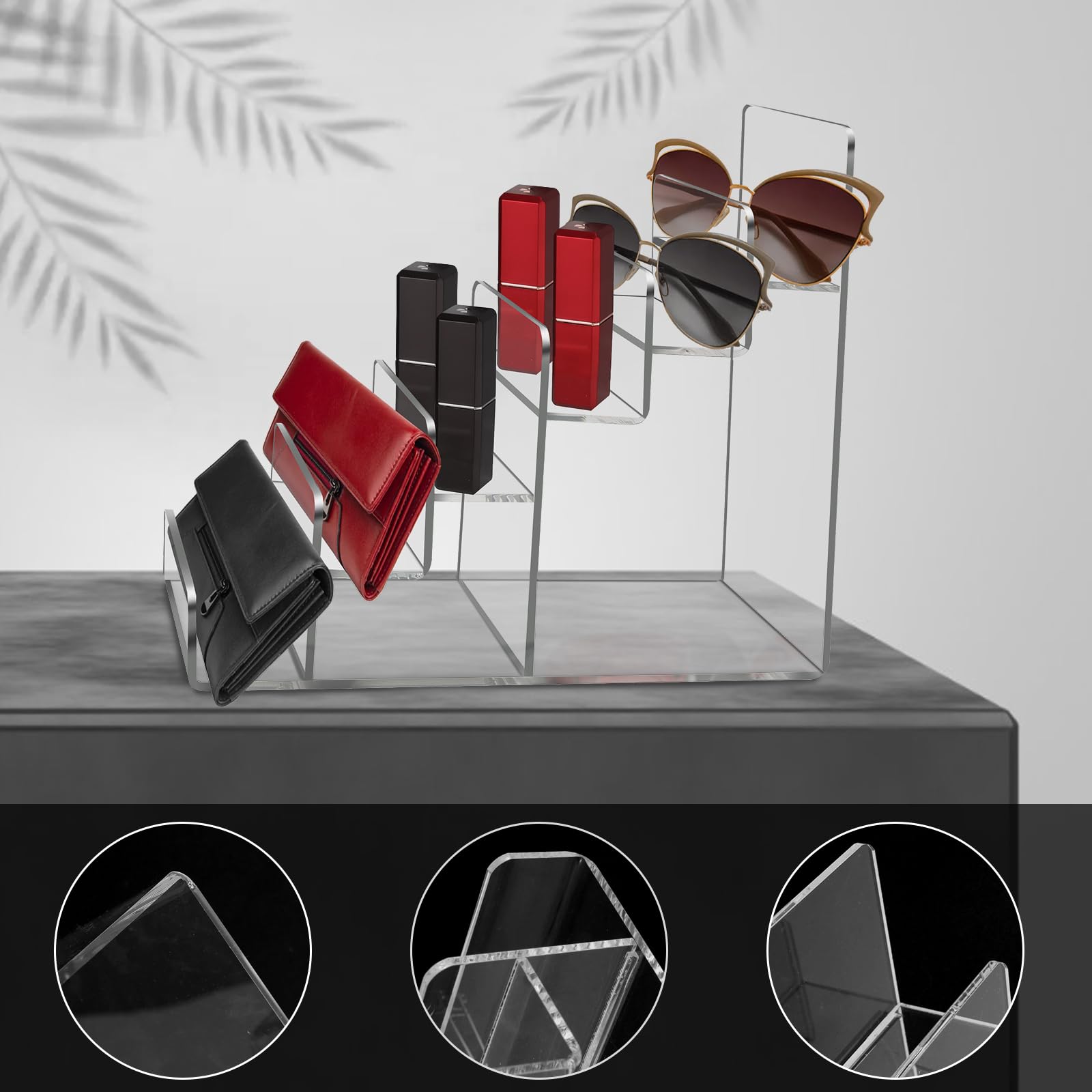 Clear Acrylic 4-Tier Wallet & Handbag Display Stand – view 6