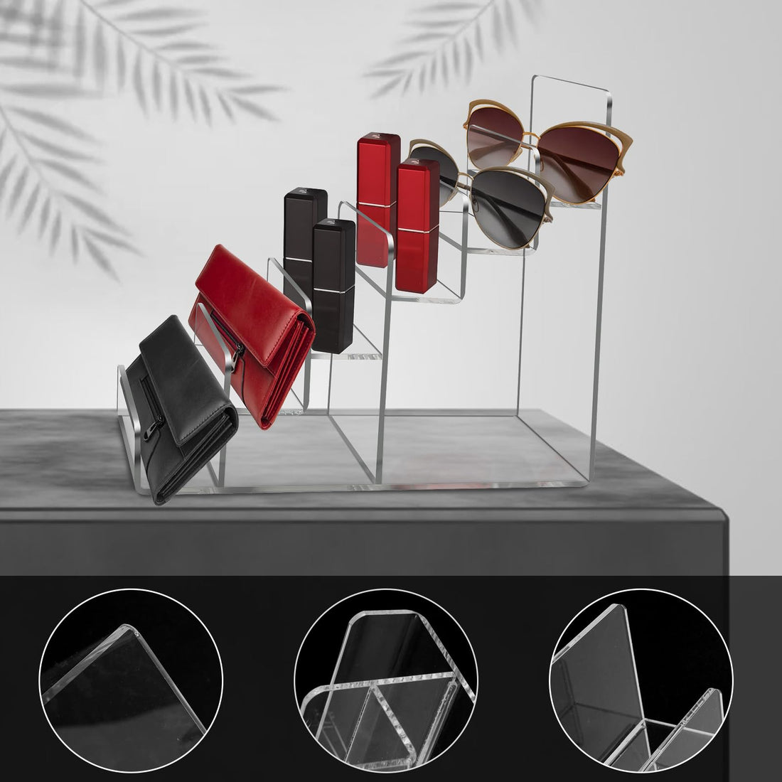 Clear Acrylic 4-Tier Wallet & Handbag Display Stand – view 6