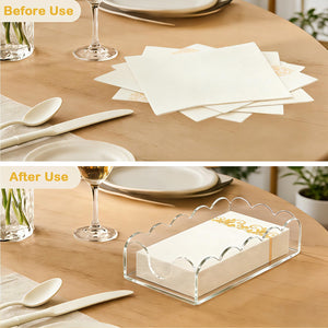 Scalloped Acrylic Guest Towel Holder – Yosham