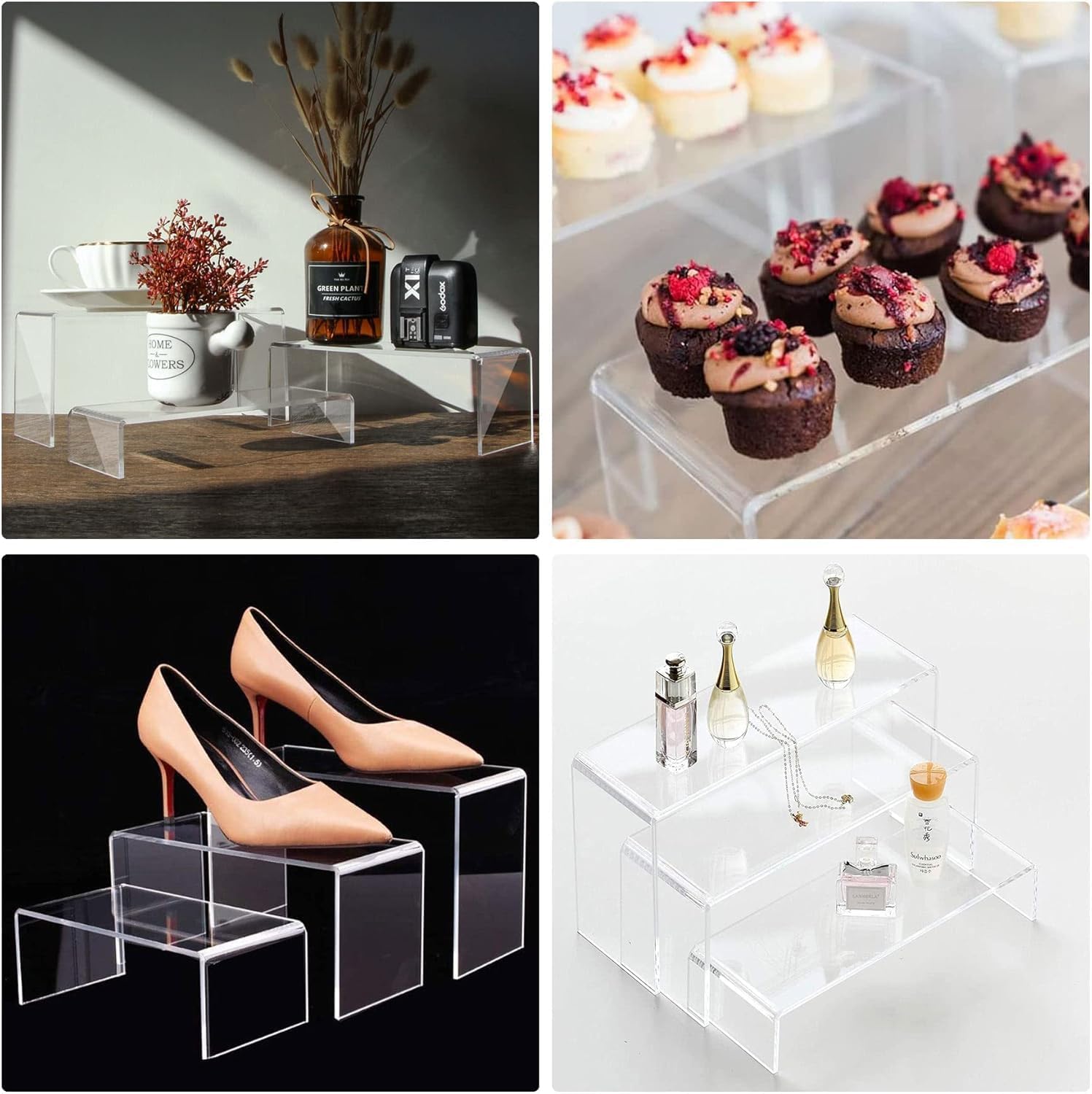 5mm Thick Acrylic Display Risers, 3-Tier – Yosham