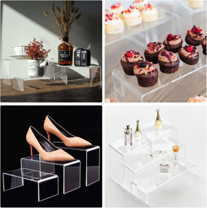 5mm Thick Acrylic Display Risers, 3-Tier – Yosham