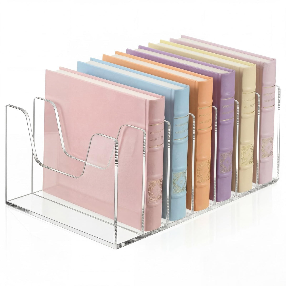 1 Pack 7 Section Clear Acrylic Desktop File Organizer Vertical File Sorter