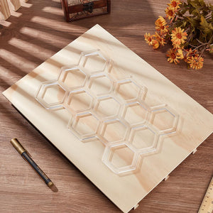 Acrylic Honeycomb Stencil Template, 11.7" x 7.8" – Yosham