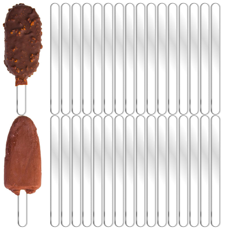 100Pcs Reusable Acrylic Popsicle Sticks, 4.5 Inch Clear Ice Cream Sticks for DIY Cake Pops, Candy, Desserts – Food-Safe & Durable