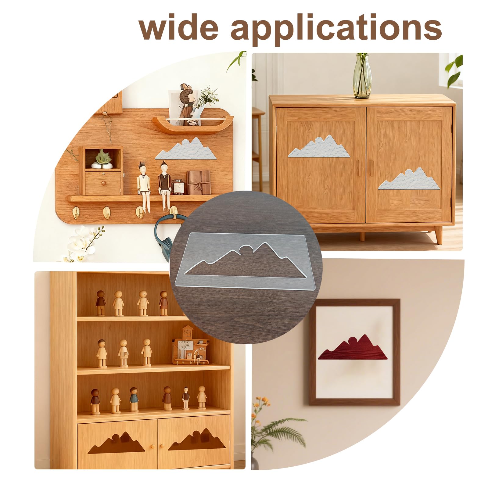 Acrylic Sunset Mountain Router Inlay Template – view 6
