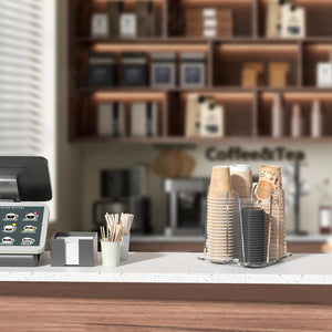 Rotating Acrylic Coffee Cup Organizer, 4-Slot – Yosham