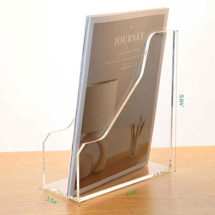 Clear Acrylic Magazine & File Holder, Standard – view 2