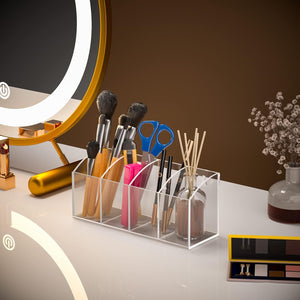 No-Drill Acrylic Wall Pen & Brush Organizer – Yosham